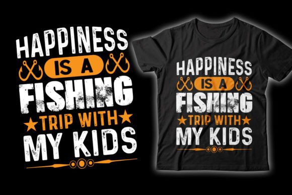Happiness Fishing Dad T-Shirt Design: A Thoughtful Embroidery Choice