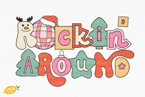 Retro Christmas Quote Rockin Around SVG Review